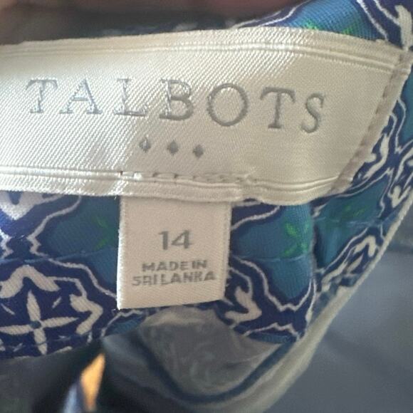 Talbots Blue Geometric Print Mini Skirt – Classic Preppy Style - Picture 5 of 6